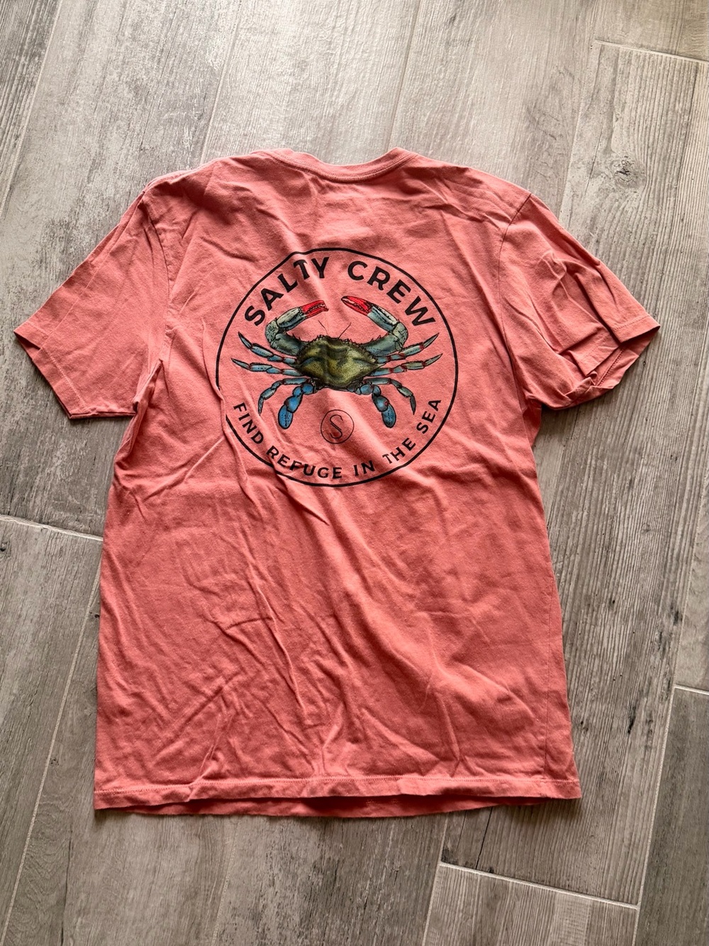 Salty Crew Coral Short Sleeve Tee with Crab Artwork
